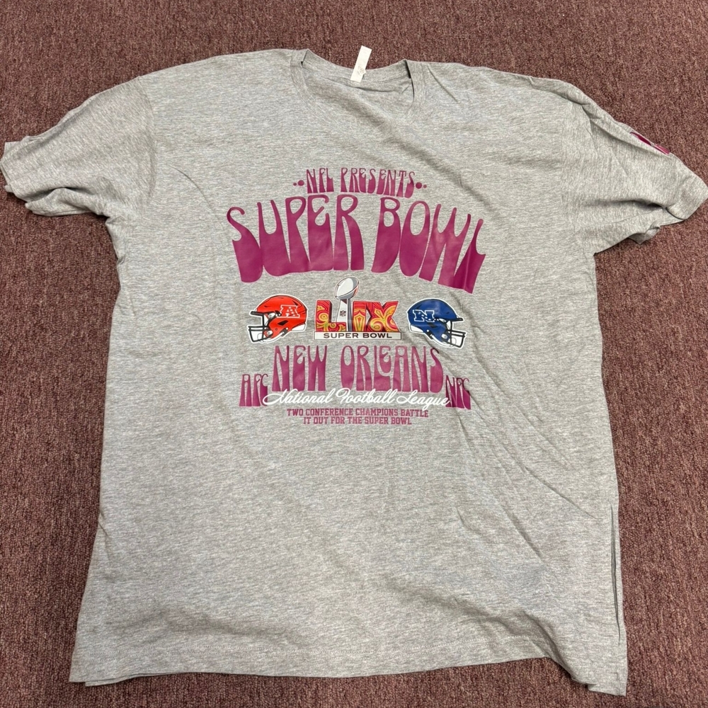 STARTER Gray Super Bowl Graphic Tee